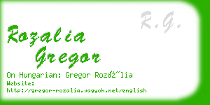 rozalia gregor business card